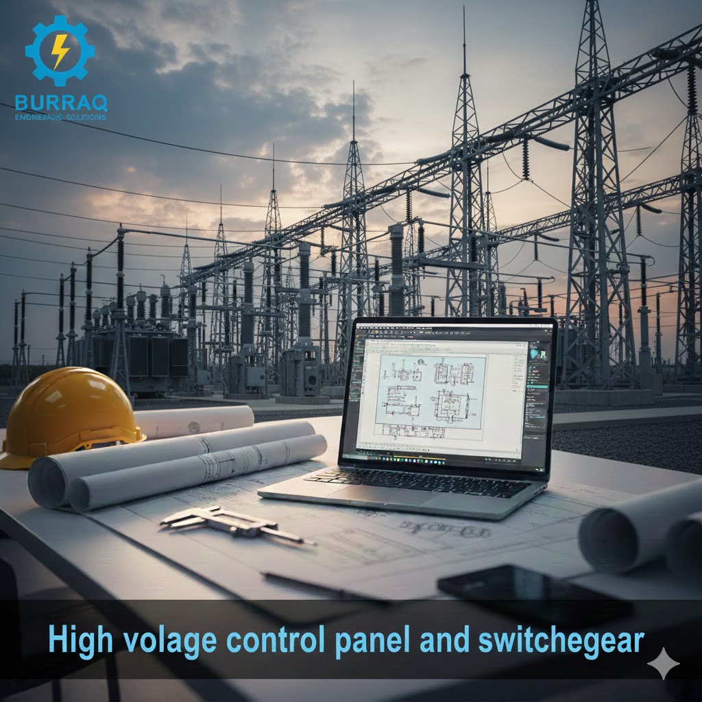 High voltage control panel and switchgear