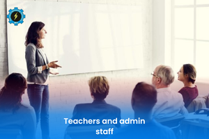 Teachers and admin staff